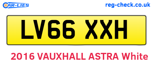 LV66XXH are the vehicle registration plates.