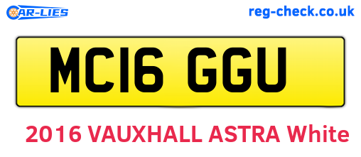 MC16GGU are the vehicle registration plates.