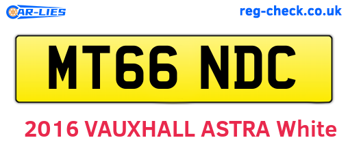 MT66NDC are the vehicle registration plates.
