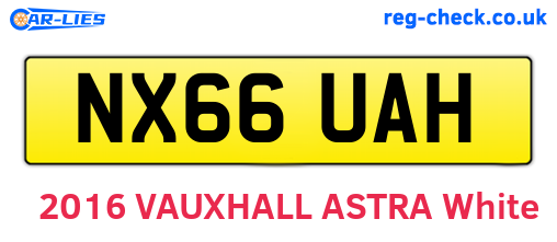 NX66UAH are the vehicle registration plates.