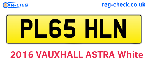 PL65HLN are the vehicle registration plates.