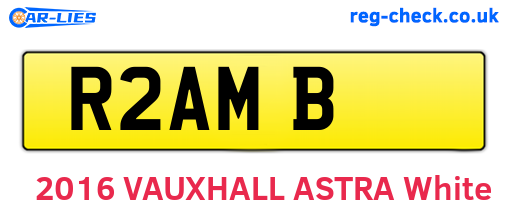 R2AMB are the vehicle registration plates.