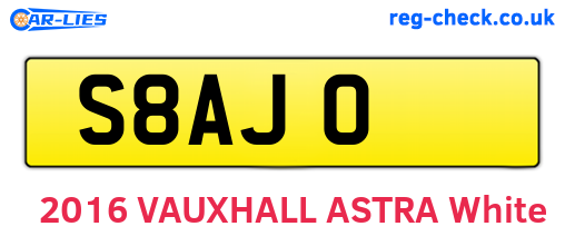 S8AJO are the vehicle registration plates.