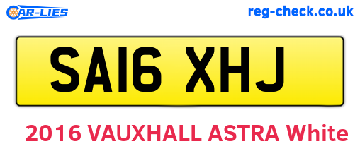 SA16XHJ are the vehicle registration plates.