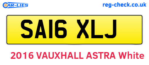 SA16XLJ are the vehicle registration plates.