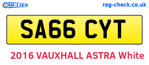 SA66CYT are the vehicle registration plates.