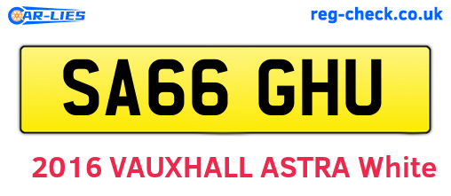 SA66GHU are the vehicle registration plates.