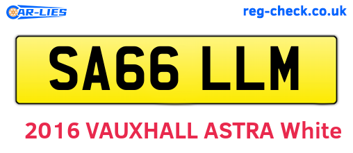 SA66LLM are the vehicle registration plates.