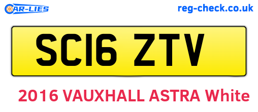 SC16ZTV are the vehicle registration plates.