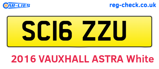 SC16ZZU are the vehicle registration plates.