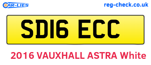 SD16ECC are the vehicle registration plates.