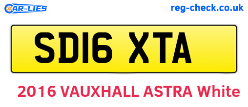 SD16XTA are the vehicle registration plates.
