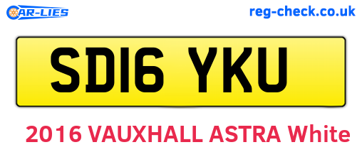 SD16YKU are the vehicle registration plates.