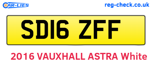 SD16ZFF are the vehicle registration plates.