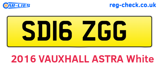 SD16ZGG are the vehicle registration plates.