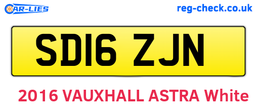 SD16ZJN are the vehicle registration plates.