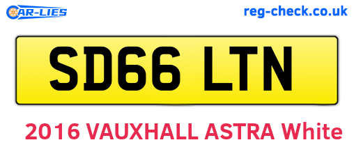 SD66LTN are the vehicle registration plates.