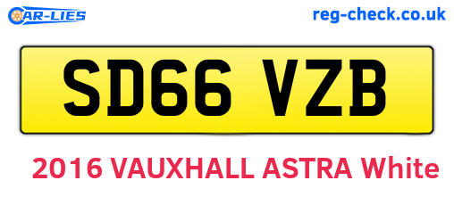 SD66VZB are the vehicle registration plates.