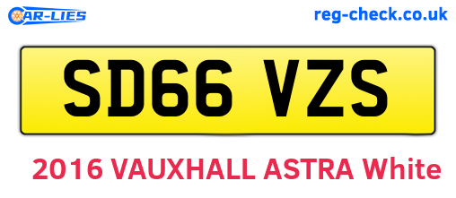 SD66VZS are the vehicle registration plates.