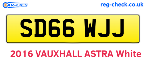 SD66WJJ are the vehicle registration plates.