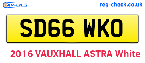 SD66WKO are the vehicle registration plates.