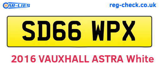 SD66WPX are the vehicle registration plates.