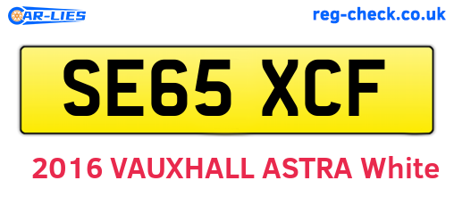 SE65XCF are the vehicle registration plates.