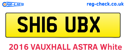 SH16UBX are the vehicle registration plates.