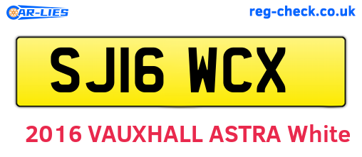 SJ16WCX are the vehicle registration plates.