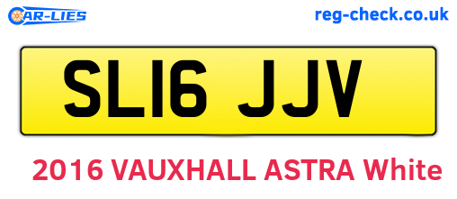 SL16JJV are the vehicle registration plates.