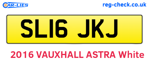 SL16JKJ are the vehicle registration plates.