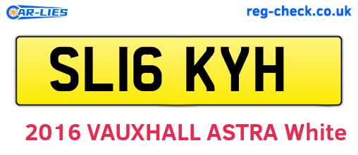 SL16KYH are the vehicle registration plates.