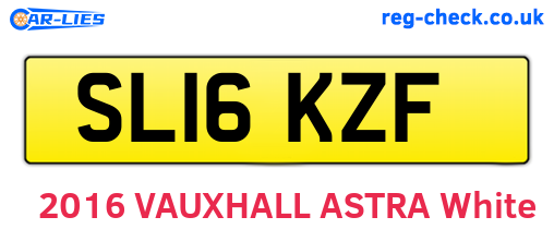SL16KZF are the vehicle registration plates.