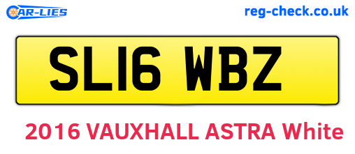 SL16WBZ are the vehicle registration plates.