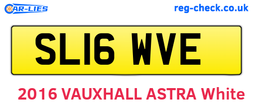 SL16WVE are the vehicle registration plates.