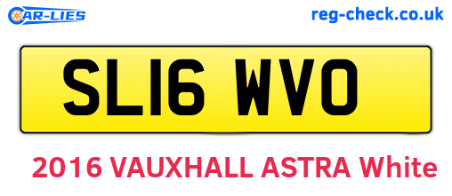 SL16WVO are the vehicle registration plates.