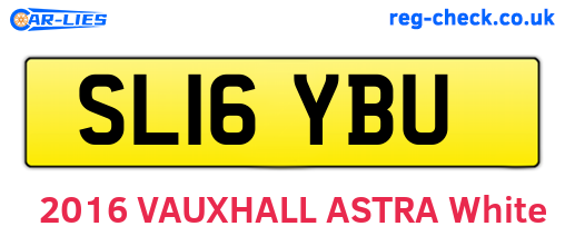 SL16YBU are the vehicle registration plates.