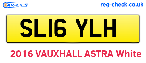 SL16YLH are the vehicle registration plates.