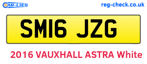 SM16JZG are the vehicle registration plates.