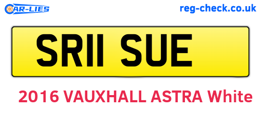 SR11SUE are the vehicle registration plates.