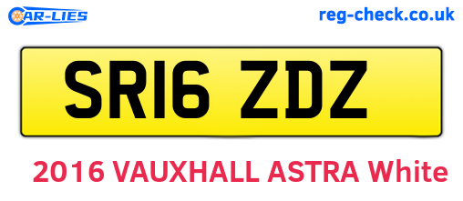 SR16ZDZ are the vehicle registration plates.