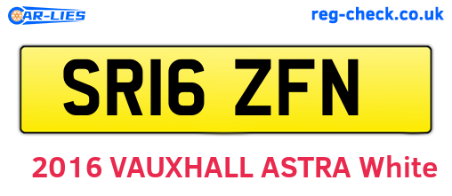 SR16ZFN are the vehicle registration plates.