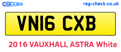 VN16CXB are the vehicle registration plates.