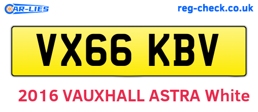 VX66KBV are the vehicle registration plates.