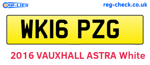 WK16PZG are the vehicle registration plates.