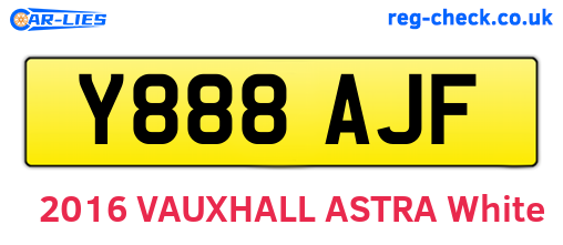 Y888AJF are the vehicle registration plates.