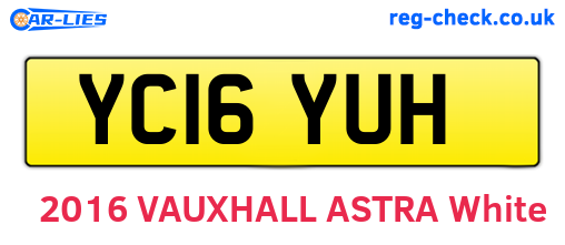 YC16YUH are the vehicle registration plates.