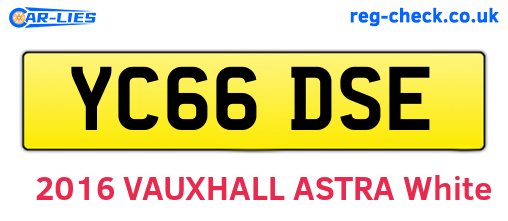 YC66DSE are the vehicle registration plates.