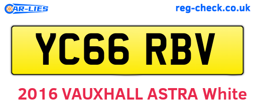YC66RBV are the vehicle registration plates.
