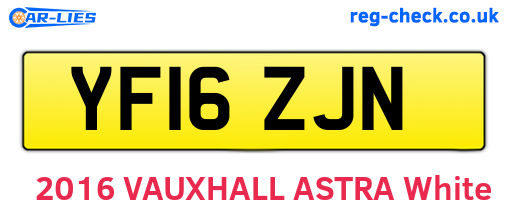 YF16ZJN are the vehicle registration plates.